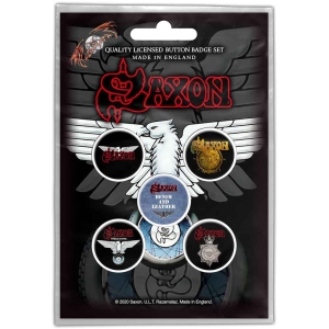 Saxon - Wheels Of Steel Button Badge Pack in the group OTHER / Merchandise at Bengans Skivbutik AB (4168410)