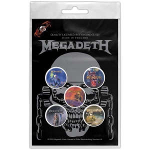 Megadeth - Vic Rattlehead Button Badge Pack in the group MERCHANDISE / Pin-Button Badge / / at Bengans Skivbutik AB (4168413)