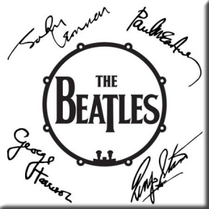 The Beatles - Signed Drum Logo Magnet in the group Minishops / Beatles at Bengans Skivbutik AB (4168424)