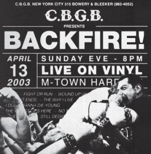 Backfire! - Live At Cbgbs (Clear/Black Splatter in the group VINYL / Rock at Bengans Skivbutik AB (4175221)