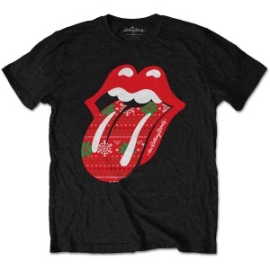 Rolling Stones - Unisex T-Shirt: Christmas Tongue in the group MERCHANDISE / T-shirt / Pop-Rock at Bengans Skivbutik AB (4179107r)