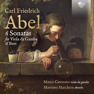 Abel Carl Friedrich - 6 Sonatas For Viola Da Gamba & Bass in the group Externt_Lager /  at Bengans Skivbutik AB (4180413)