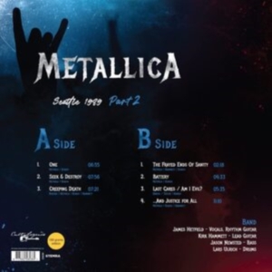 Metallica - Seattle 1989 Part 2 in the group VINYL / Hårdrock at Bengans Skivbutik AB (4183036)
