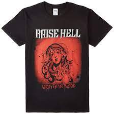 Raise Hell - T/S M Written In Blood in the group MERCHANDISE / Merch / Hårdrock at Bengans Skivbutik AB (4189694)