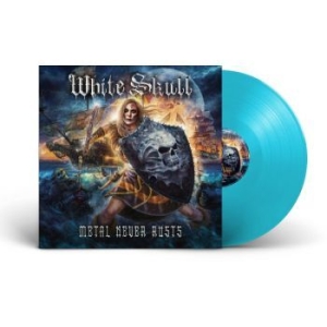 White Skull - Metal Never Rusts (Curacao Vinyl Lp in the group VINYL / Hårdrock/ Heavy metal at Bengans Skivbutik AB (4194233)