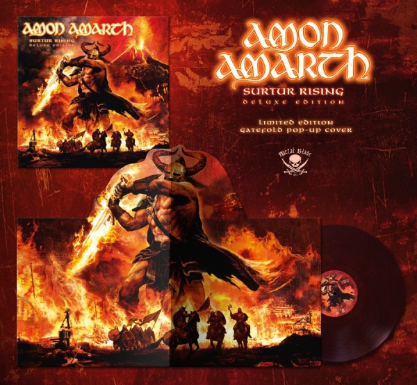 Amon Amarth - Surtur Rising (Burgundy Marbled Vin in the group VINYL / Hårdrock/ Heavy metal at Bengans Skivbutik AB (4205070)