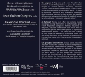 Jean-Guihen & Alexandre Tharaud Queyras - Marin Marais in the group CD / Klassiskt,Övrigt at Bengans Skivbutik AB (4208310)