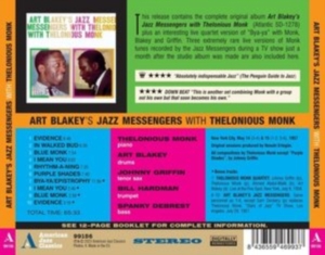 Art Blakey & The Jazz Messengers - With Thelonious Monk in the group CD / Jazz at Bengans Skivbutik AB (4211808)