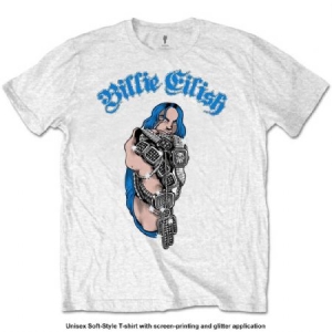 Billie Eilish - Billie Eilish Kids T-Shirt: Bling (Glitter Print) in the group CDON - Exporterade Artiklar_Manuellt / T-shirts_CDON_Exporterade at Bengans Skivbutik AB (4219876r)
