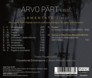 Pärt Arvo - Lamentate in the group Externt_Lager /  at Bengans Skivbutik AB (4229884)