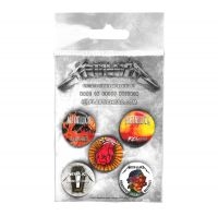 Metallica - Button Badge Set Albums 1996-2016 in the group MERCHANDISE / Pin-Button Badge / Heavy Metal at Bengans Skivbutik AB (4231089)