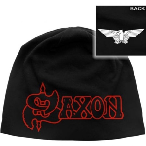 Saxon - Saxon Unisex Beanie Hat: Logo & Eagle (Back Print) in the group OTHER / MK Test 1 at Bengans Skivbutik AB (4233073)