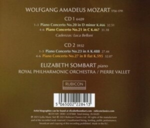 Elizabeth Sombart - Mozart Piano Concertos Nos.20,21,23 & 27 in the group CD / Klassiskt,Övrigt at Bengans Skivbutik AB (4245294)