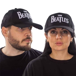 The Beatles - White Drop T Logo Bl Baseball C in the group MERCHANDISE / Merch / Pop-Rock at Bengans Skivbutik AB (4249946)