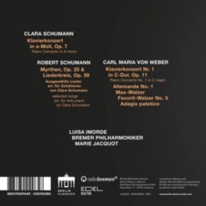Luisa Imorde - C. Schumann & Weber: Piano Concerto in the group Externt_Lager /  at Bengans Skivbutik AB (4255669)