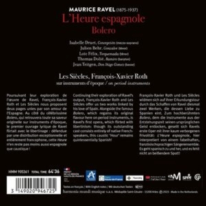 Les Siècles / Francois-Xavier Roth / Isabelle Druet / Jean Teitgen - Ravel: L'heure Espagnole / Bolero in the group CD / Klassiskt,Övrigt at Bengans Skivbutik AB (4256081)