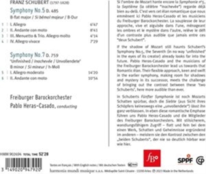 Freiburger Barockorchester / Pablo Heras-Casado - Schubert Symphonies Nos. 5 & 7 Unfinished in the group CD / Klassiskt,Övrigt at Bengans Skivbutik AB (4256090)