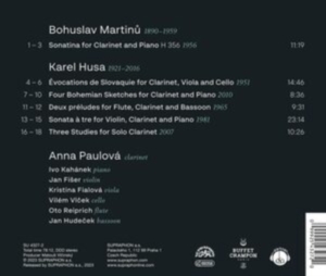 Husa Karel Martinu Bohuslav - Husa & Martinu: Music For Clarinet in the group Externt_Lager /  at Bengans Skivbutik AB (4261633)