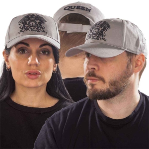 Queen - Black Classic Crest Grey Baseball C in the group MERCHANDISE / Merch / Pop-Rock at Bengans Skivbutik AB (4262794)