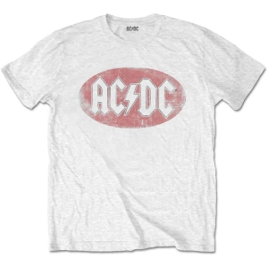 Ac/Dc - Oval Logo Vintage Uni Wht    in the group MERCH / Minsishops-merch / Ac/Dc at Bengans Skivbutik AB (4267361r)