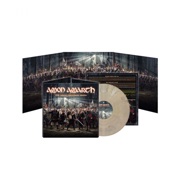 Amon Amarth - Great Heathen Army (White Marble Vi in the group VINYL / Hårdrock,Svensk Folkmusik at Bengans Skivbutik AB (4270737)