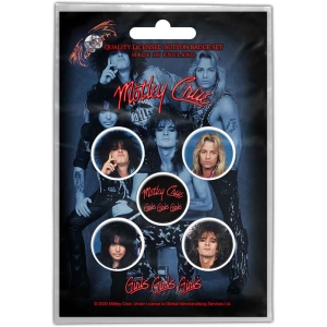Motley Crue - Girls, Girls, Girls Button Badge Pack in the group MERCHANDISE / Accessoarer / Hårdrock at Bengans Skivbutik AB (4271730)