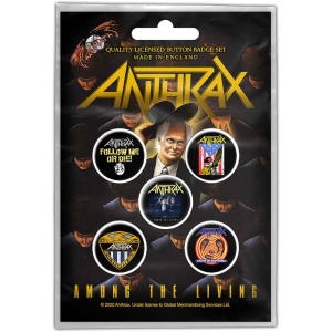 Anthrax - Among The Living Button Badge Pack in the group MERCHANDISE / Accessoarer / Hårdrock at Bengans Skivbutik AB (4271731)