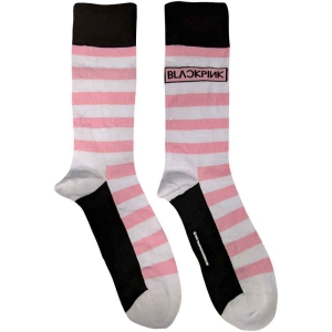 Blackpink - Stripes & Logo Uni Wht Socks (Eu 40-45) in the group MERCHANDISE / Merch / K-Pop at Bengans Skivbutik AB (4271738)
