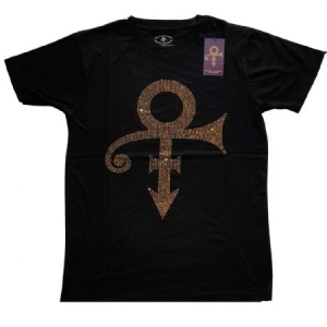 Prince - Prince Unisex T-Shirt: Gold Symbol (Diamante) in the group CDON - Exporterade Artiklar_Manuellt / T-shirts_CDON_Exporterade at Bengans Skivbutik AB (4280234r)