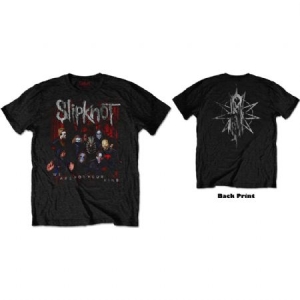 Slipknot - Slipknot Unisex T-Shirt: WANYK Group Photo (Back Print) in the group CDON - Exporterade Artiklar_Manuellt / T-shirts_CDON_Exporterade at Bengans Skivbutik AB (4281876r)