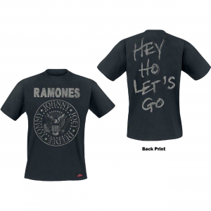 Ramones - Seal Hey Ho (Large) Unisex Back Print T-Shirt in the group OTHER / MK Test 6 at Bengans Skivbutik AB (4303384)