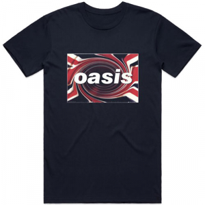 Oasis - Union Jack (X-Large) Unisex Navy Blue T-Shirt in the group MERCH / T-Shirt / Summer T-shirt 23 at Bengans Skivbutik AB (4303415)