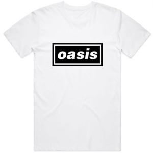 Oasis - Decca Logo (Medium) Unisex White T-Shirt in the group MERCH / T-Shirt / Summer T-shirt 23 at Bengans Skivbutik AB (4303429)