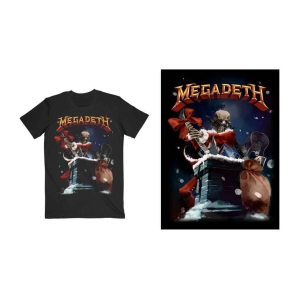 Megadeth - Santa Vic Chimney Uni Bl T-Shirt in the group OUR PICKS / Christmas Merch at Bengans Skivbutik AB (4304025r)