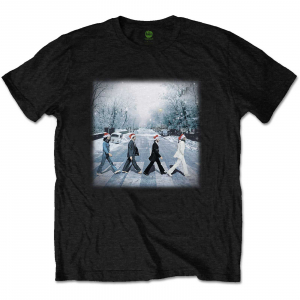 The Beatles - Abbey Christmas (Small) Unisex Black T-Shirt in the group MERCHANDISE / T-shirt / Pop-Rock at Bengans Skivbutik AB (4304118)