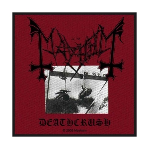 Mayhem - Deathcrush Standard Patch in the group MERCHANDISE / Merch / Hårdrock at Bengans Skivbutik AB (4359384)