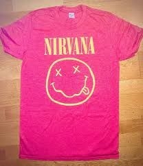 Nirvana - Nirvana T-Shirt Smiley (Light Red) in the group OTHER / Merchandise at Bengans Skivbutik AB (4381354)
