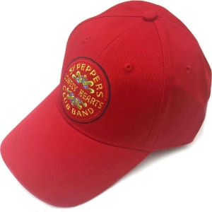 The Beatles - Sgt Pepper Red Baseball C in the group MERCHANDISE / Merch / Pop-Rock at Bengans Skivbutik AB (4395744)