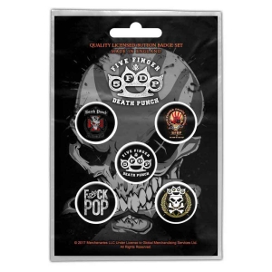 Five Finger Death Punch - Ffdp Button Badge Pack in the group MERCHANDISE / Merch / Hårdrock at Bengans Skivbutik AB (4400521)