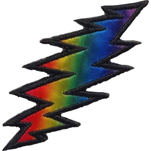 Grateful Dead - Lightning Rainbow Woven Patch in the group MERCHANDISE / Merch / Pop-Rock at Bengans Skivbutik AB (4400546)