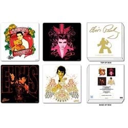 Elvis Presley - Coaster Set: Mixed Designs in the group CDON - Exporterade Artiklar_Manuellt / Merch_CDON_exporterade at Bengans Skivbutik AB (4400642)