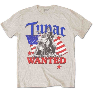 Tupac - Tupac_Most Wanted_Uni_Sand_Ts:   (S) in the group OTHER / -Start Tshirt at Bengans Skivbutik AB (4400806)