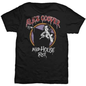 Alice Cooper - Mad House Rock Uni Bl    in the group MERCHANDISE / T-shirt / Hårdrock at Bengans Skivbutik AB (4400830)