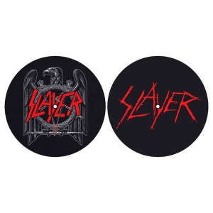 Slayer - Eagle/Scratched Logo Slipmat Pair in the group MERCHANDISE / Merch / Hårdrock at Bengans Skivbutik AB (4400938)