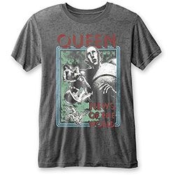 Queen - Unisex T-Shirt: News of the World (Burnout) (Small) in the group OTHER / MK Test 6 at Bengans Skivbutik AB (4401000)