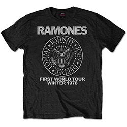 Ramones - Unisex T-Shirt: First World Tour 1978 (S in the group Minishops / Ramones at Bengans Skivbutik AB (4401010)