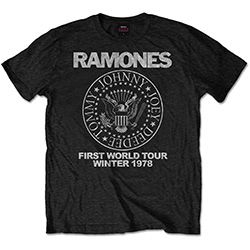 Ramones - Unisex T-Shirt: First World Tour 1978 (XX-Large) in the group Minishops / Ramones at Bengans Skivbutik AB (4401012)