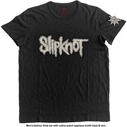 Slipknot - Unisex T-Shirt: Logo & Star (Applique) (Large) in the group OTHER / MK Test 6 at Bengans Skivbutik AB (4401171)