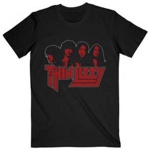 Thin Lizzy - Unisex T-Shirt: Band Photo Logo (XX-Large) in the group OTHER / Merchandise at Bengans Skivbutik AB (4401216)