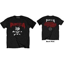 Pantera - Unisex T-Shirt: Horned Skull Stencil (Back Print) (Small) in the group CDON - Exporterade Artiklar_Manuellt / T-shirts_CDON_Exporterade at Bengans Skivbutik AB (4401272)